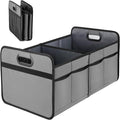 Simple Deluxe Car Trunk Organizer for SUV, Collapsible 2 Compartment 50L Automotive Storage Box with 5 Pocket, 600D