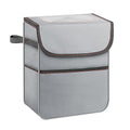 YSSOA Car Trash Can with Lid, Leak-Proof Organizer and Storage Bag, Adjustable and Portable Car Accessory Interior, Collapsible Multipurpose Car Garbage Bag, 2 Gallon, Grey