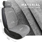 Linen Car Seat Covers Front Seat Covers Breathable Cloth Fabric Car Seat Protector - Universal Fit for Cars, Vans, SUVs, Truc