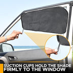 EcoNour Car Driver Front Window Sun Shade | Magnetic Window Curtain Protects from Harmful Sun Rays for Drivers | Side Window Screen Sunshade for Cars Prevents Sun Damage | Black (1-Piece)
