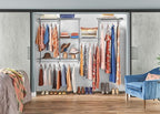 ClosetMaid ShelfTrack Wire Closet Organizer System, Adjustable from 5 to 8 Ft., With Shelves, Clothes Rods, Hardware, Durable