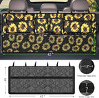 Femuar Car Trunk Organizer,Large Capacity Backseat Organizer(42 in*18 in),Collapsible Storage Bag with 8 Pocekt,Car Organizer for SUV/MPV/Truck - Sunflower TLAG-0114