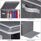 Zilink Upgraded Sweater Organizer for Shelf with Lids and Support Boards Clothes Organizer for Closet with 5 Grids Divider Sw