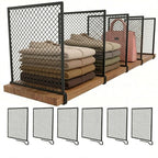 Nexu 6-Pack Metal Mesh Shelf Dividers for Closet Organization, Ultra-Stable Under-Shelf Hook Design, Matte Non-Slip Heavy Dut