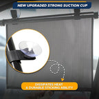 EcoNour Car Window Shades for Baby (2 Pack) - Upgraded | Shades for Side Window | Comes with Enhanced Suction Cups & Large Clips for Durability | Baby Car Accessories (18" x 20")