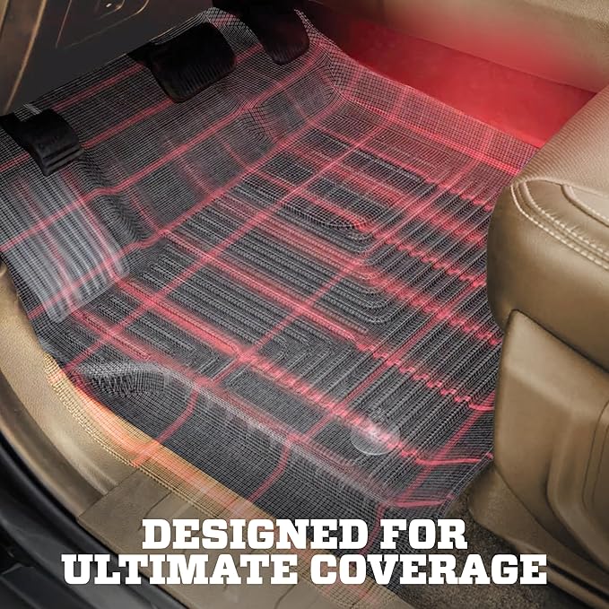 Husky Liners Weatherbeater Floor Mats | Fits 2010-2013 Mazda 3 Hatchback/Sedan | Front & 2nd Row, 3-pc Black - 98631