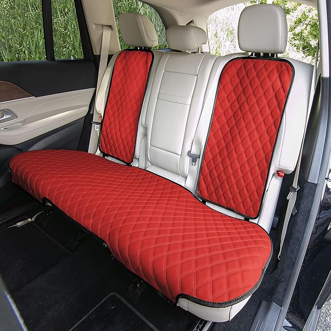 FH Group Car Seat Cushion Rear Set Faux Leather Automotive Seat Cushions - Universal Fit, Rear Car Seat Cushion, Car Seat Cus