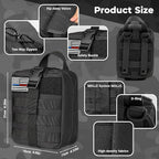 41 PCS IFAK Trauma Kit with Tourniquet, 4-Inch Israeli Bandage, Splint, Tactical First Aid Kit for Car, Camping, Hiking and T