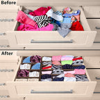 Simple Houseware 4-Pack Drawer Organizer Set - Closet Dividers for Underwear, Socks, Bras, Scarves, Ties - Foldable Non-Woven