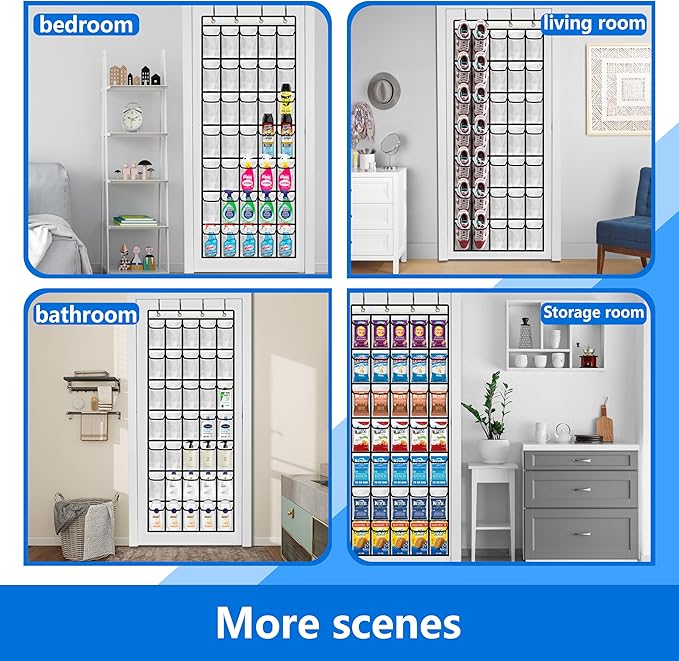 over the door shoe organizer,2025 upgraded,over the door shoe organizer,35 Huge clear pockets,over door shoe organizer,Store 