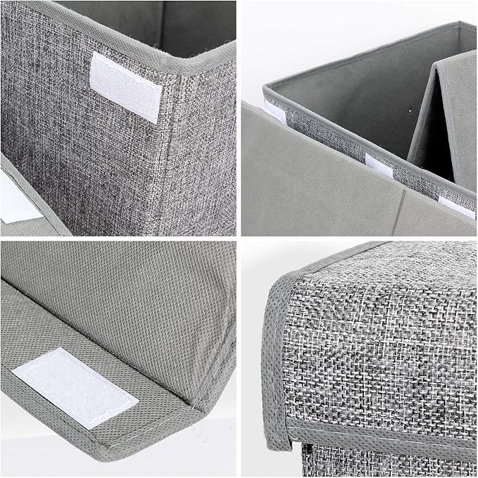 popoly 2 Pack Large Toy Box Chest with Lid, Collapsible Sturdy Toy Storage Organizer Boxes Bins Baskets for Kids, Boys, Girls