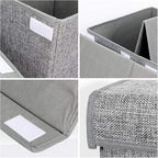 popoly 2 Pack Large Toy Box Chest with Lid, Collapsible Sturdy Toy Storage Organizer Boxes Bins Baskets for Kids, Boys, Girls