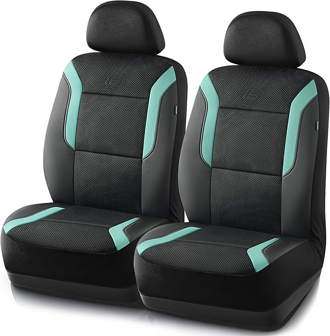 Skechers Memory Foam Car Seat Covers, Air Cool Mesh Thick Seat Covers,Car Seat Covers Front Seats Airbag Compatible, Automoti