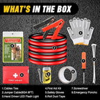 Nilight Car Emergency Kit with Jumper Cable Air Compressor Tire Repair Essential Tools First Aid Alligator Connector Electric