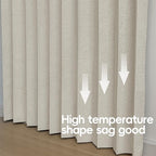 Jilron Accordian Door Curtain, 100% Blackout Folding Magnetic Doorway Curtains,Linen Style Closet Doors,for Room Divider,Priv