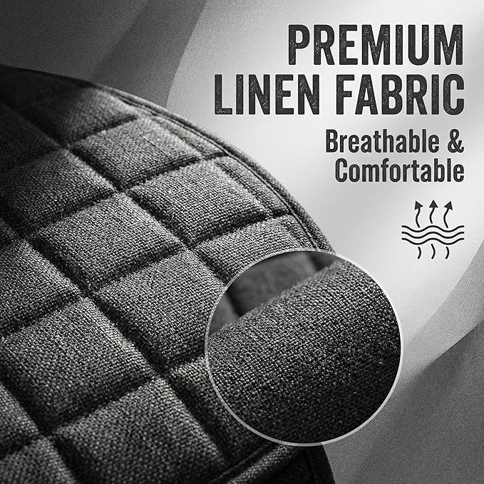 Suninbox Linen Car Seat Covers, Bottom Seat Covers for Car,Car Seat Cushion,Car Seat Pad[Black]