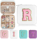 Parima Jewelry Organizer Box, Small Jewelry Box for Women Girls Initial R Travel Jewelry Case Small Jewelry Organizer Box Tra