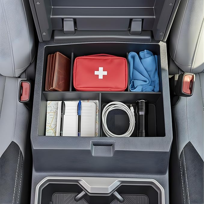 Vehicle OCD – Center Console Divider, Tray, and Glove Box Organizer for Toyota Tacoma (2024-2026) – Made in USA - (NOT for Tacoma i-FORCE MAX hybrid) - SLX514