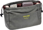 Vercord Canvas Handbag Organizers, Sturdy Purse Insert Organizer Bag in Bag, 10 Pockets Color Army Green Small