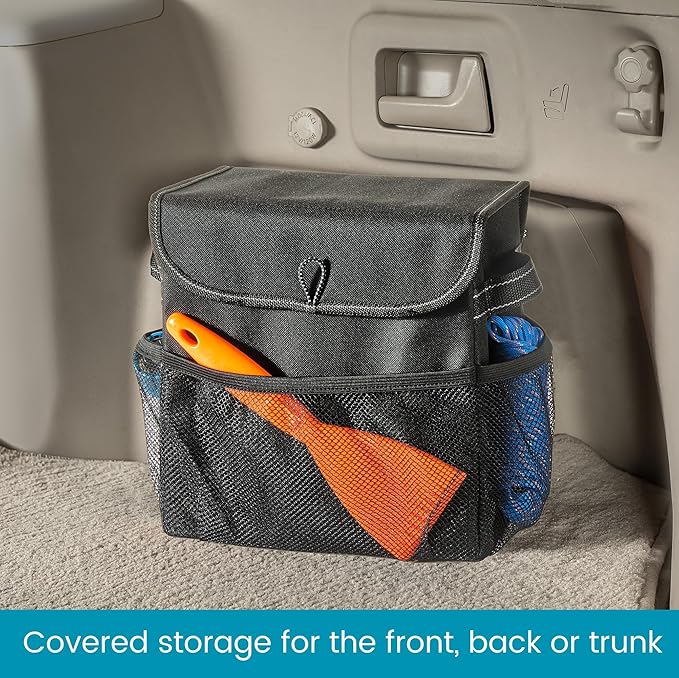 High Road Carganizer Car Storage Organizer with Lid - Multipurpose Small Car Storage Box, Back or Front Seat Organizer, Auto
