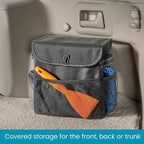 High Road Carganizer Car Storage Organizer with Lid - Multipurpose Small Car Storage Box, Back or Front Seat Organizer, Auto