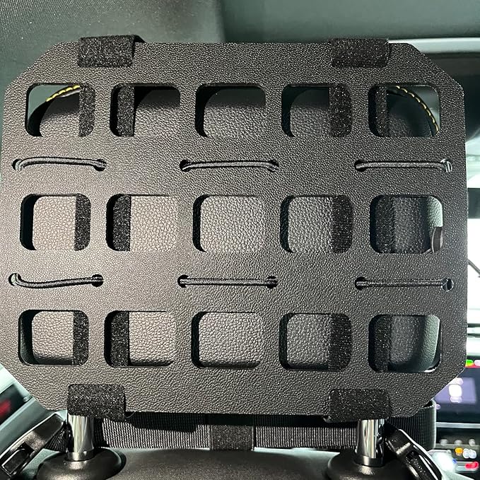 Vehicle MOLLE Panel Car Visor Organizer Storage Rack Rigid Insert Panel for Backpack Tactical Accessories Gear Holder Molle Pouches EDC Gadgets Small Tools Pens Sunglasses