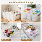Citylife 17 QT Plastic Storage Bins Clear Storage Box with Lids Multipurpose Stackable Storage Containers for Organizing Tool