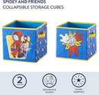 Marvel Spidey and His Amazing Friends Set of Two Spacious Collapsible Storage Cubes, 10"x10"