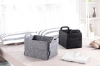 Minoisome Storage Basket Felt Storage Bin Collapsible& Convenient Box Organizer with Carry Handles for Office Bedroom Closet 
