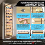 Kotkn 10 Tier Over The Door Organizer - Heavy Duty Hanging Storage Rack with Sturdy Oxford Fabric, Holds 20+ Pairs of Footwea