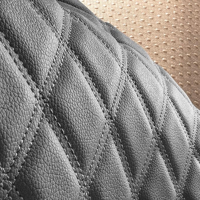 FH Group Car Seat Cushion Rear Set Faux Leather Automotive Seat Cushions - Universal Fit, Rear Car Seat Cushion, Car Seat Cus