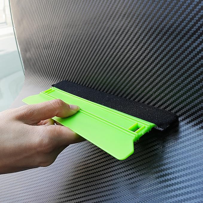 Umaki 4Piece Plastic Squeegee Set, 8IN/6IN/5IN/4IN, Window Tint Squeegee Vinyl Wrap Squeegee with Felt Edge, Wallpaper Tools Decal Applicator Vinyl Scraper, Perfect Smoothing/Cleaning Solutions