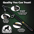 Silverback Automotive Professional Dual Foot Truck Tire Pressure Gauge, Midnight Black Powder Coat Textured Finish. Black Metal Bar Stick Gauge Range 10-150 PSI in 2 PSI Increments