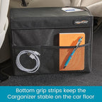 High Road Carganizer Car Storage Bin with Lid - Multipurpose Storage Box for Car for the Back Seat, Front Seat or Trunk -