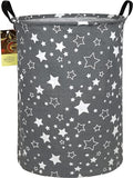 HUNRUNG Laundry Hamper,Large Canvas Fabric Lightweight Storage Basket Toy Organizer Dirty Clothes Collapsible Waterproof for 