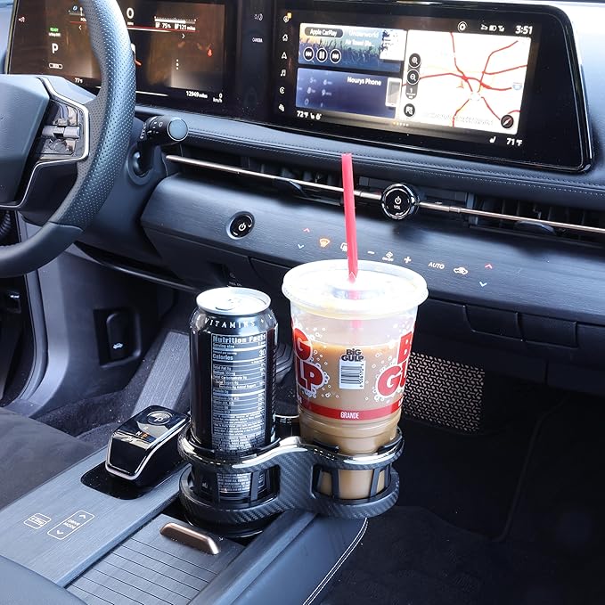 Armor All Cupholder 2 in 1 Expander, Turn 1 Cupholder to 2, Dual Drink Holder Expander with Adjustable Expandable Base to Fit