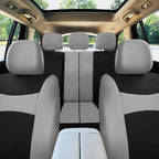 FH Group Car Seat Covers Full Set Cloth - Universal Fit, Automotive Seat Covers,Low Back Front Seat Covers,Airbag Compatible,
