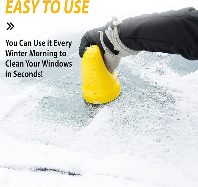 ZONETECH Electric Snow Ice Scraper USB Rechargeable - Premium Quality Automotive Portable Cordless for Car Windshield Glass Frost Removal, Defrosting Deicing Cleaning Tool Christmas Stocking Stuffer