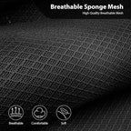 CAR PASS Memory Foam Mesh Bling Diamond Car Seat Cover 2 Front Seat Breathable Soft Sponge Universal Shining Glitter Sparkly Crystal Fit Armrest Automotive Truck SUV Cute Women Girl, Silver Rhinestone