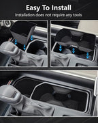 Cup Holder Inserts for Toyota Grand Highlander Accessories 2026 2025 2024, Non-Slip TPE Center Console Protector Organizer to Prevent Spills & Scratches for 2025 2026 Grand Highlander Hybrid