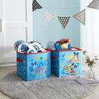 Nickelodeon Baby Shark Set of Two Spacious Collpasible Storage Cubes, 10"x10"
