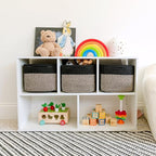 NaturalCozy Storage Cubes 9”x9”x7”Cotton Rope Woven Baskets for Organizing 3-Pack | 9 Inch Cube Storage Bin | Small Basket fo