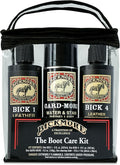 Leather Boot Care Kit - Bick 1 Cleaner, Bick 4 Conditioner, Gard-More Water Repellent Spray & Cloth - Made in USA - Shoe Care