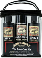 Leather Boot Care Kit - Bick 1 Cleaner, Bick 4 Conditioner, Gard-More Water Repellent Spray & Cloth - Made in USA - Shoe Care