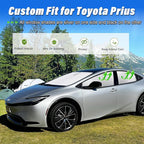KMF 6pcs Thicken Sun Shades for Toyota Prius 2023-2025 Accessories,Full Car Window Covers Sunshade for Windshield Side Rear, UV Block and Privacy Blackout for Car Camping