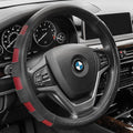 FH Group Universal Fit Microfiber Embossed Leather Beige Steering Wheel Cover Fits Most Cars, SUVs