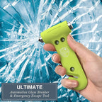 Swiss Safe Durable 5-1 Car Safety Hammer Window Breaker Breaker Tool w/Seatbelt Cutter - Emergency Escape Glass Hammer - Truc