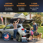 23 Cubic Feet Roof Bag – Safety Tested Heavy-Duty Waterproof Rooftop Cargo Carrier for All Cars & SUVs (with or Without Rack) – Includes Protective Mat & Storage Bag – Military-Grade 840D PVC