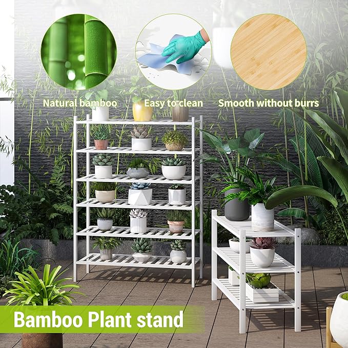 BMOSU 3-Tier Bamboo Shoe Rack Premium Stackable Shoe Shelf Storage Organizer for Hallway Closet Living Room Entryway Organize
