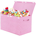 VERONLY Toy Box Chest Organizer Bins for Girls Boys, Kids Large Fabric Collapsible Storage Basket Container with Flip-Top Lid
